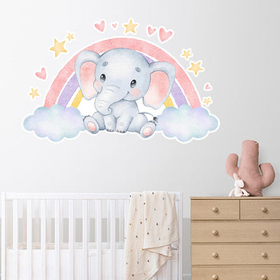 מדבקות קיר גדולות דגם פילון תינוק - Baby Coupon