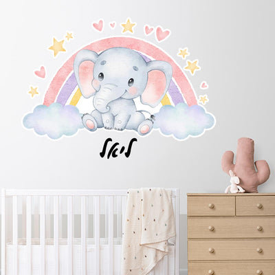 מדבקות קיר גדולות דגם פילון תינוק - Baby Coupon