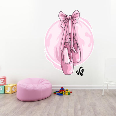 מדבקות קיר גדולות דגם נעלי בלט - Baby Coupon