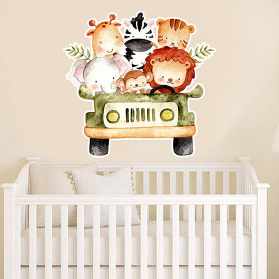 מדבקות קיר גדולות דגם רכב החיות - Baby Coupon
