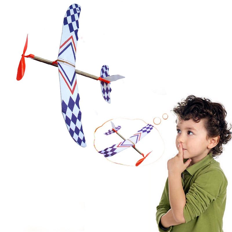 מטוס מדהים להרכבה עם מנוע גומיה במיוחד לילדים! - Baby Coupon