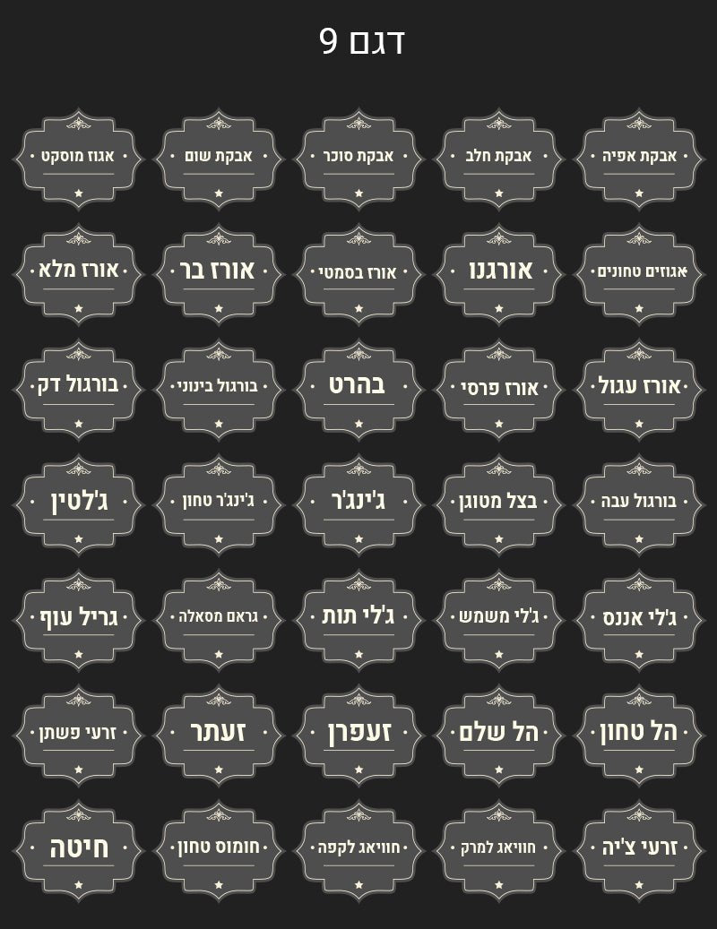 סט 100 מדבקות תבלינים מפוארות להדבקה על צנצנות מזון ותבלינים עמידות במים וסבון - Baby Coupon
