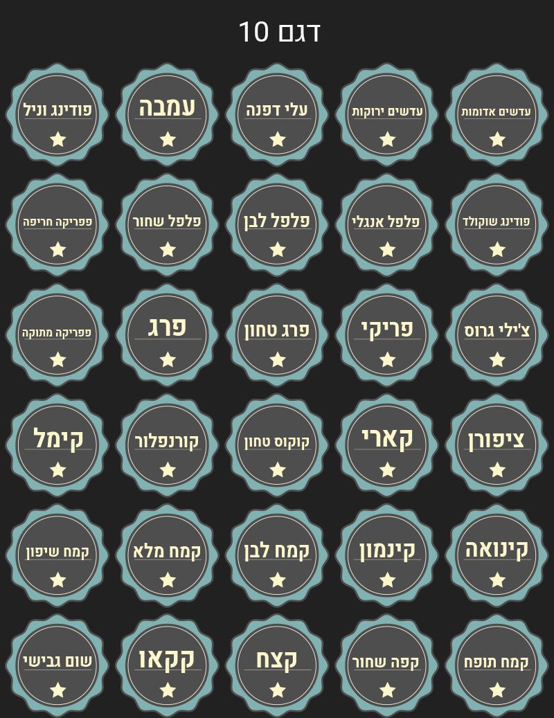 סט 100 מדבקות תבלינים מפוארות להדבקה על צנצנות מזון ותבלינים עמידות במים וסבון - Baby Coupon