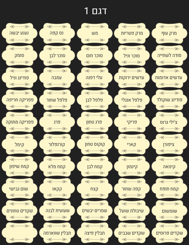סט 100 מדבקות תבלינים מפוארות להדבקה על צנצנות מזון ותבלינים עמידות במים וסבון - Baby Coupon
