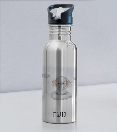 סט מוצרים עם שם הילד/ה בעיצוב "פילון" - Baby Coupon