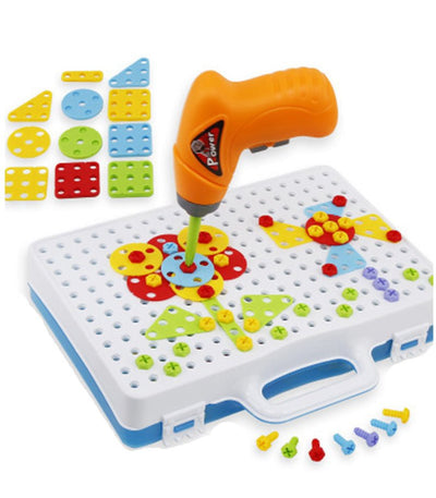 תיבת היצירות שלי 106 חלקים כולל מברגה חשמלית - Baby Coupon