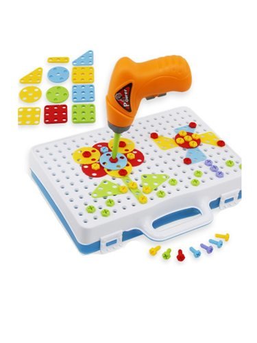 תיבת היצירות שלי 106 חלקים כולל מברגה חשמלית - Baby Coupon